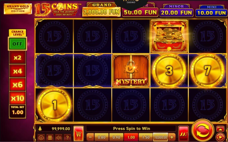 15 coins free slot - canada casino