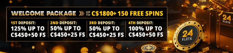 24Slots - Casino Welcome Bonuses
