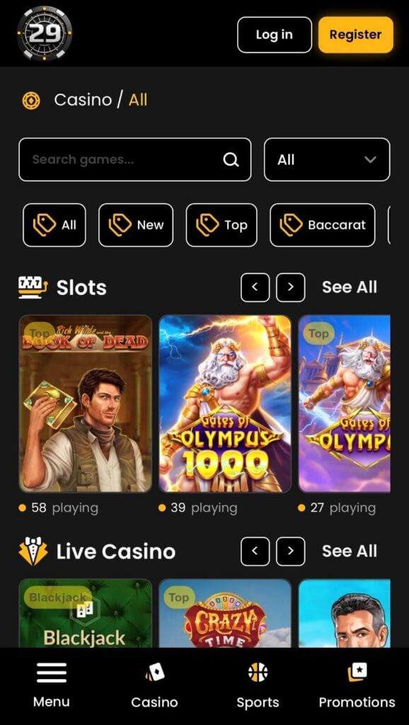 29Black - Mobile Casinos in Canada