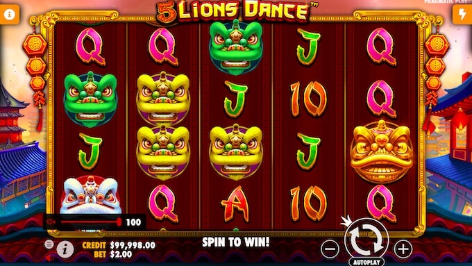 Play 5 Lions Dance 5 Lions Dance slot