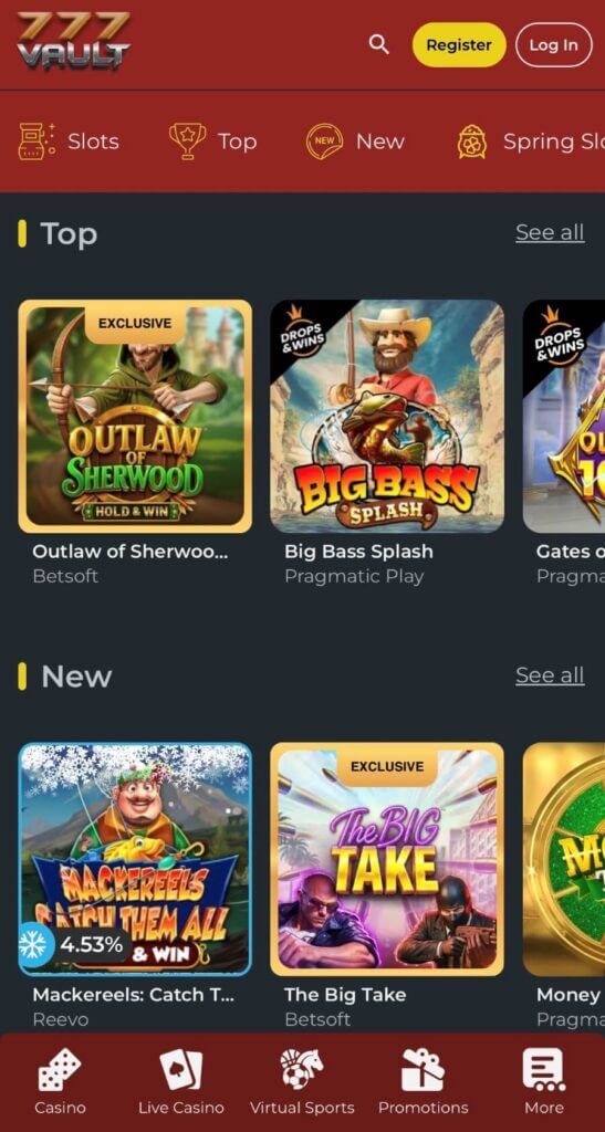 777vault - Mobile Casinos in Canada