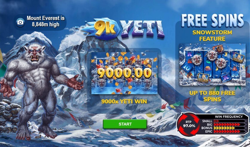 9k Yeti Slot Canada 