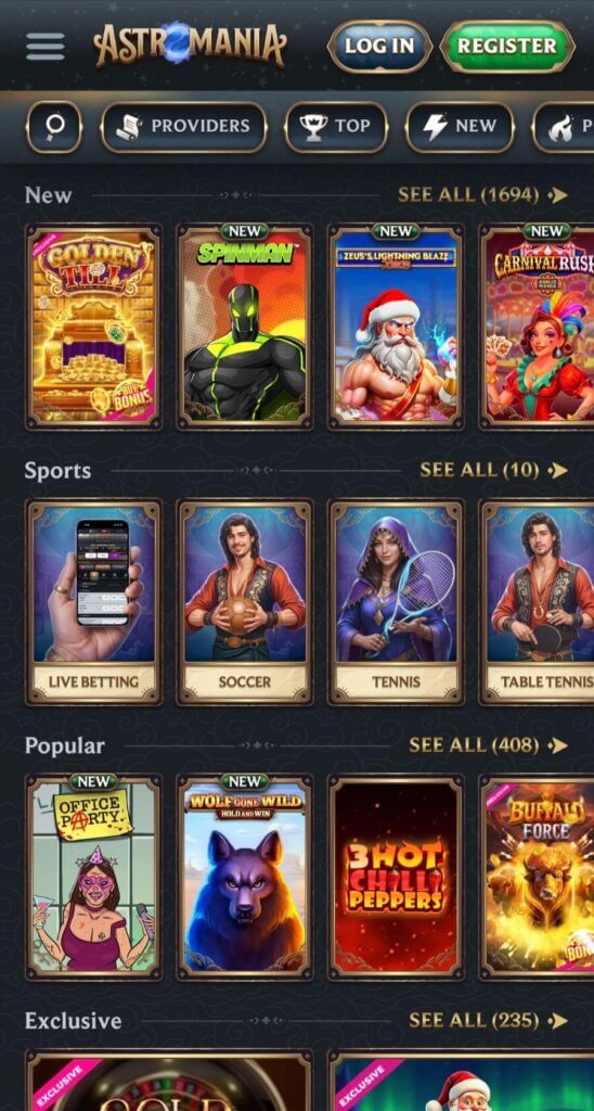 AstroMania - Mobile Casinos in Canada