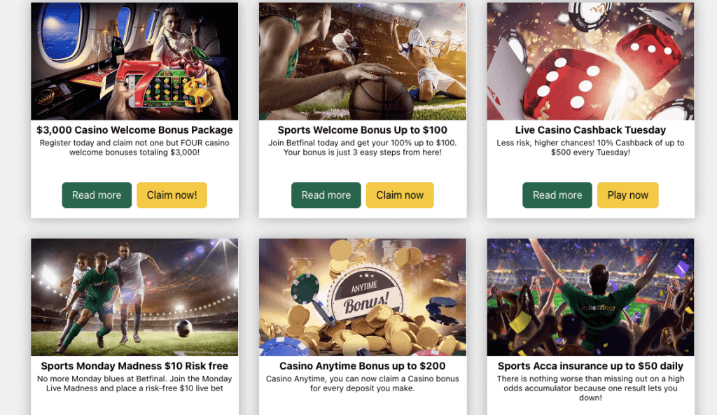 Betfinal Casino Promotions in Canada