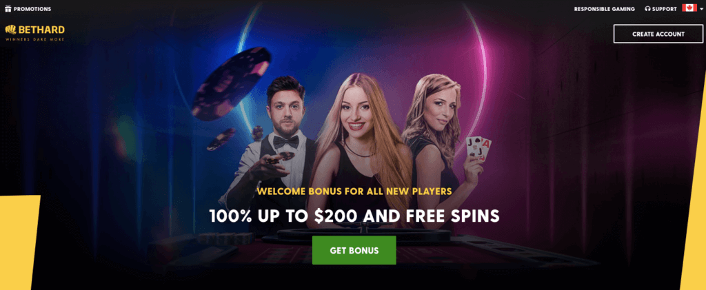 Bethard Canada welcome bonus