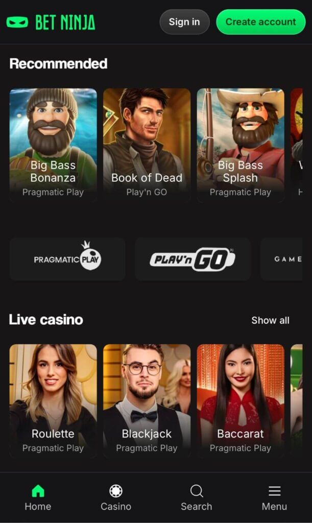 Betninja - Mobile Casinos
