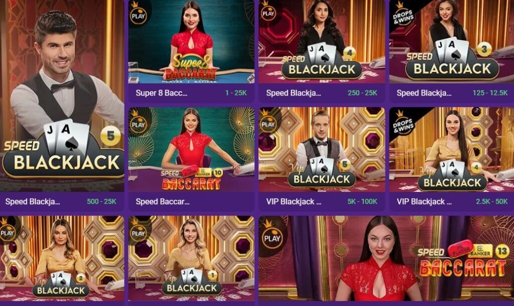 Betplays live dealer games
