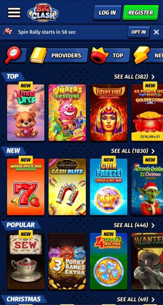 BigClash - Mobile Casinos in Canada