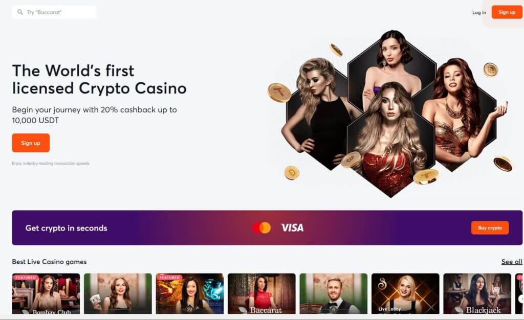 Bitcasino Canada Homepage