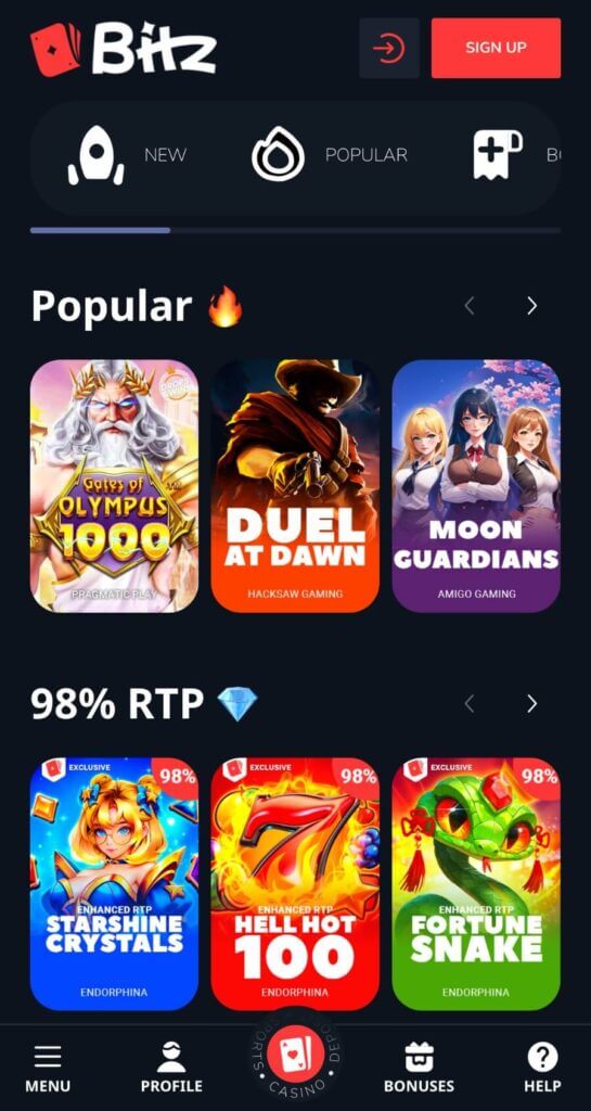 Bitz - Mobile Casinos