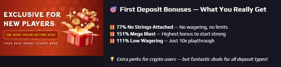 Blaze Spins - Casino Welcome Bonuses