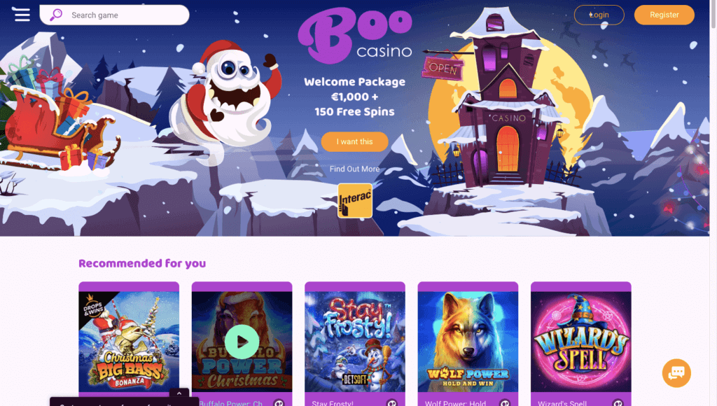 Boo Casino platform 