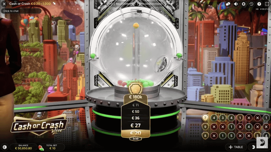 Cash or Crash live game show
