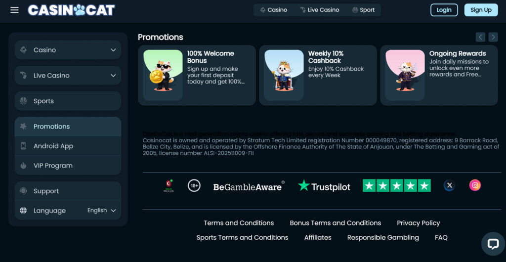 casinocat promo