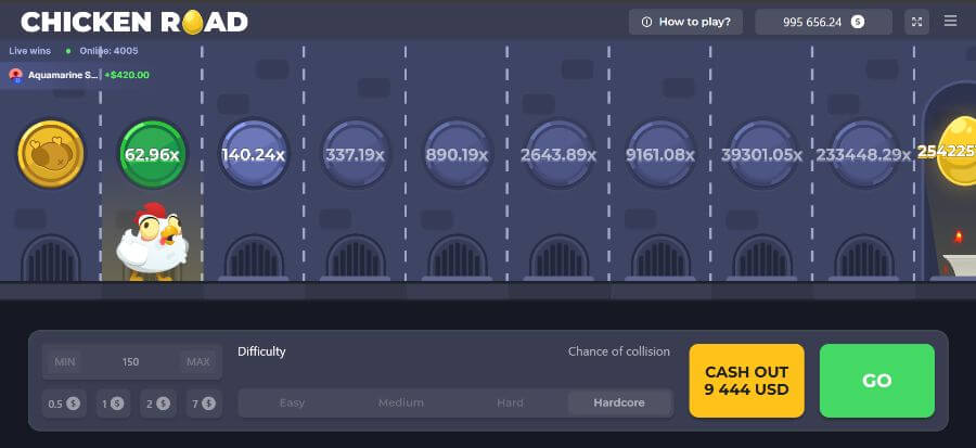 Chicken Road - Hardcore Golden Egg