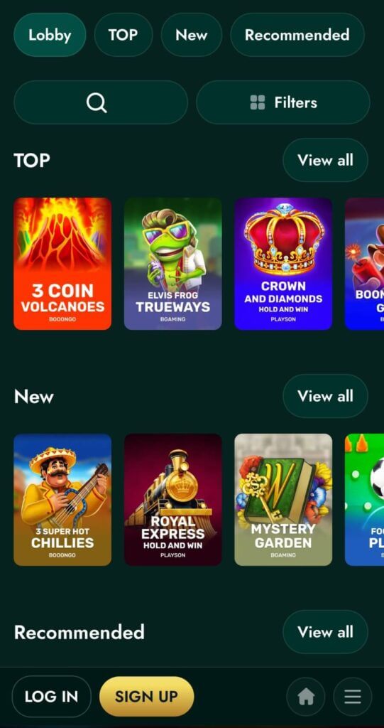 Crown Green - Mobile Casinos