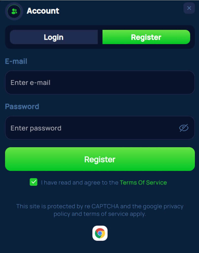 Cybet - Register New Player