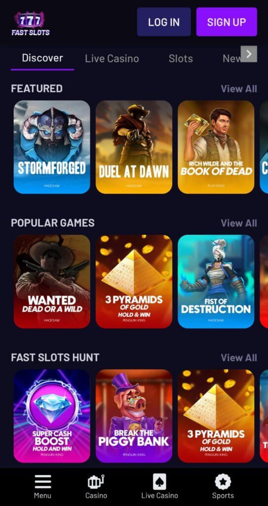 Fast Slots - Mobile Casinos in Canada