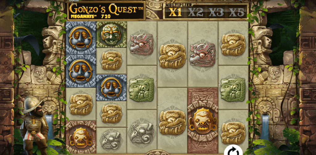 Gonzo's quest megaways gameboard