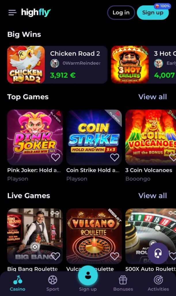 HighFlyBet - Mobile Casinos