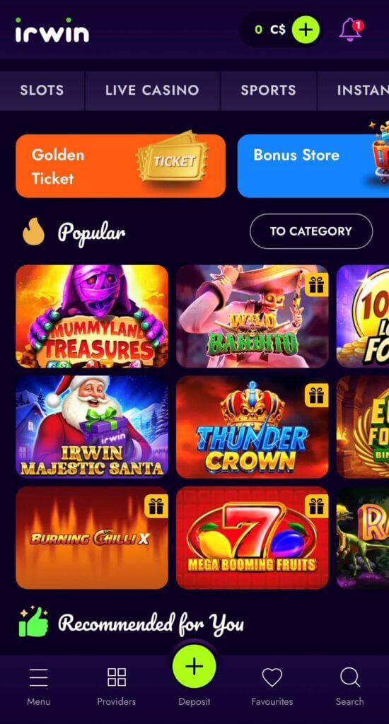 Irwin Casino - Mobile Casinos in Canada