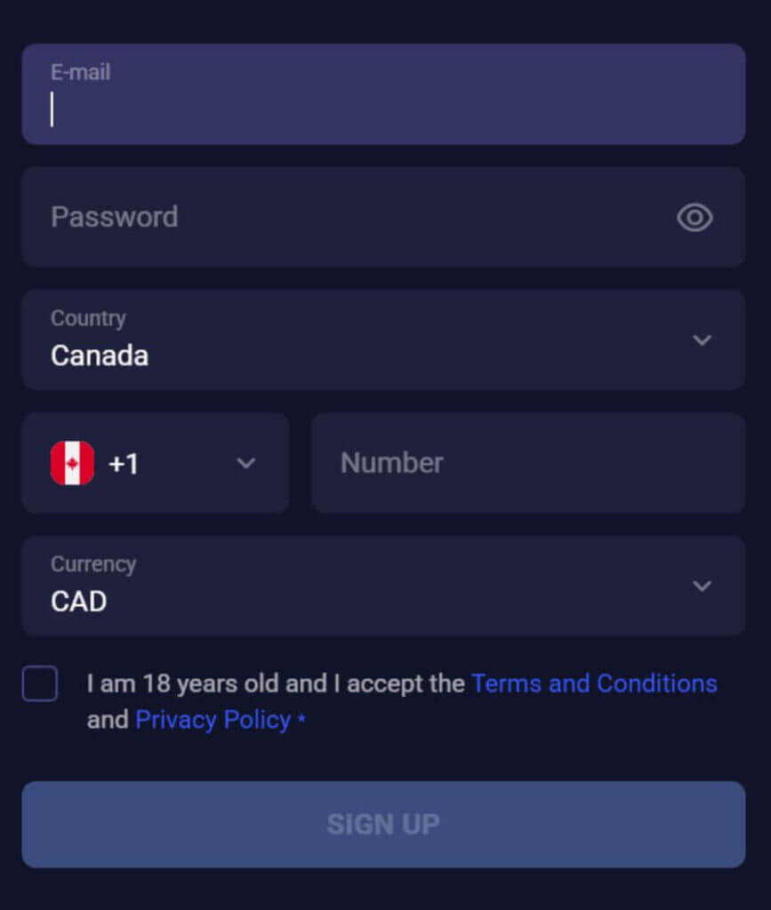 Jet4Bet - Register New Player