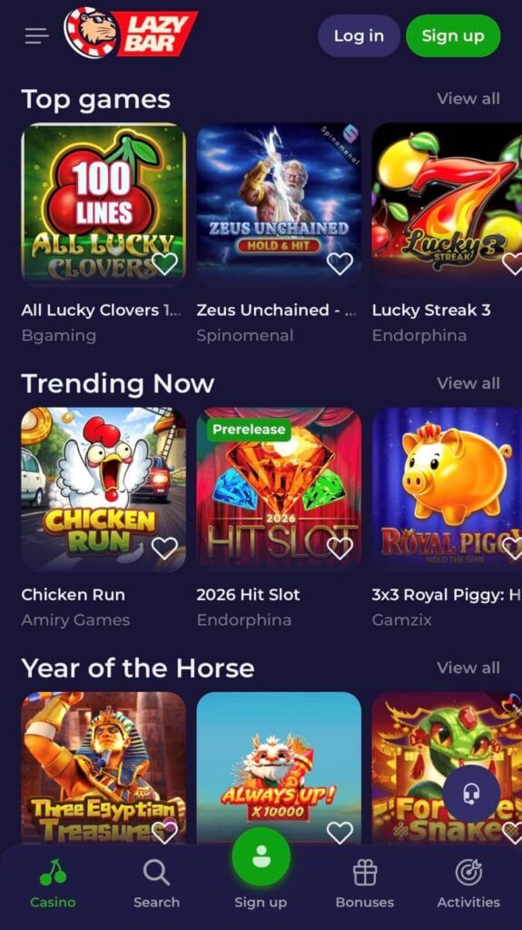 Lazybar - Mobile Casinos in Canada