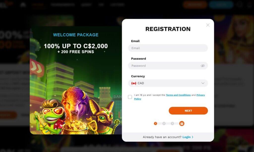 LevelUP Canada Registration page