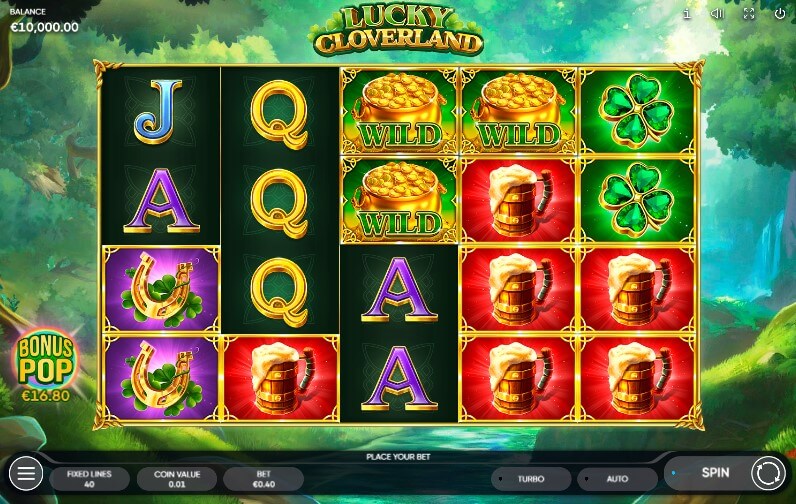 Luck Cloverland slot review Canada wild symbols.