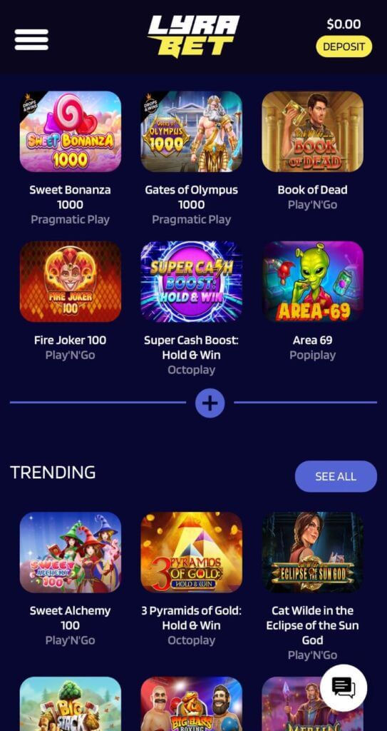 LyraBet - Mobile Casinos