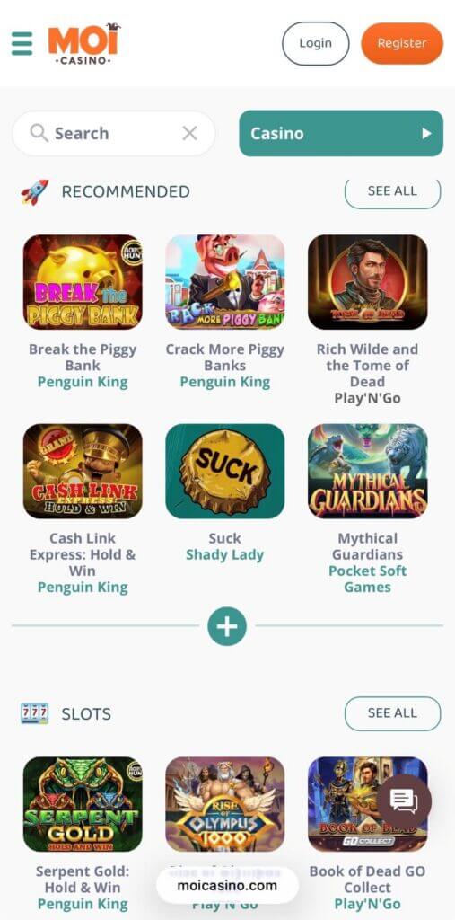 MoiCasino - Mobile Casinos in Canada