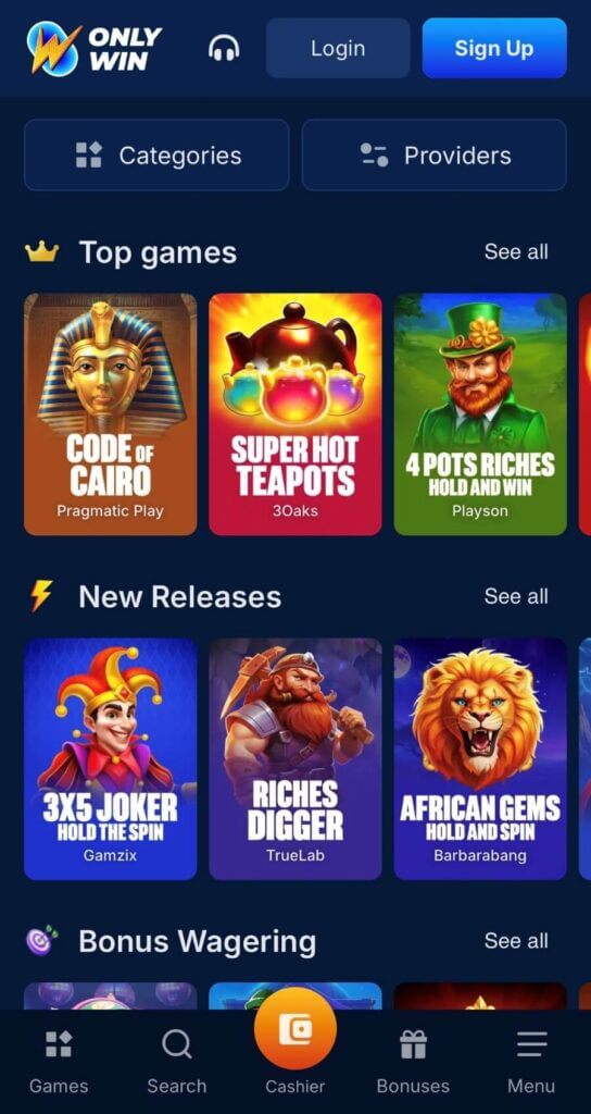 OnlyWin - Mobile Casinos in Canada