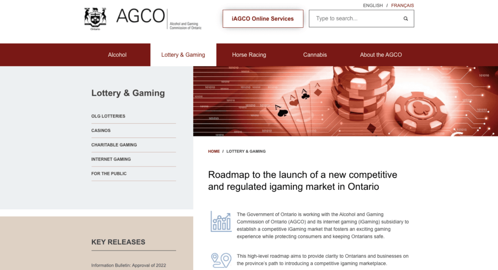 Ontario iGaming website 