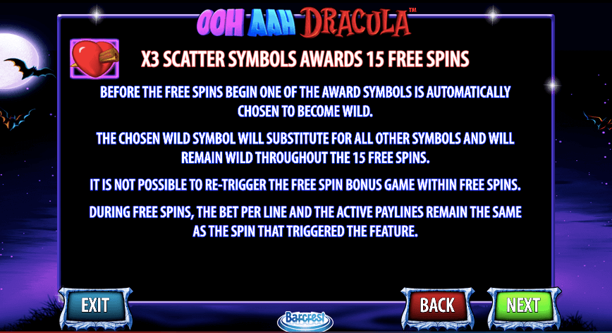 Ooh Aah Dracula Bonus Round