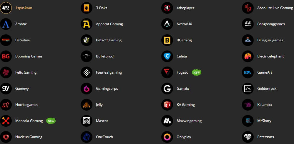 PlayAmo Game Providers Canada