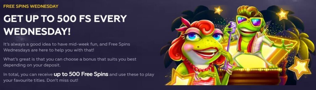 Playfina Free Spins Wednesday