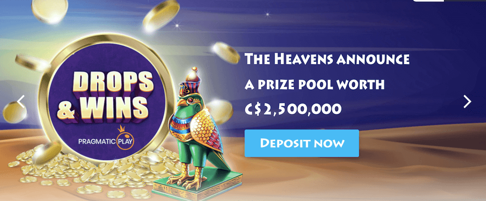 casino gods drops and wins promotion canada