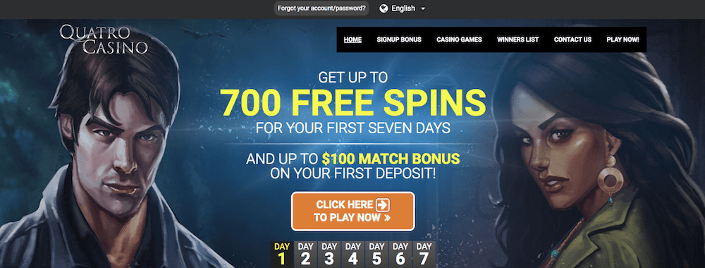 Quatro casino welcome bonus