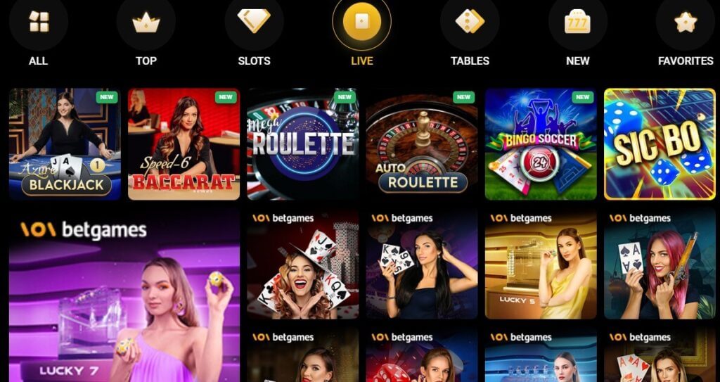 Slots City Live Casino Games