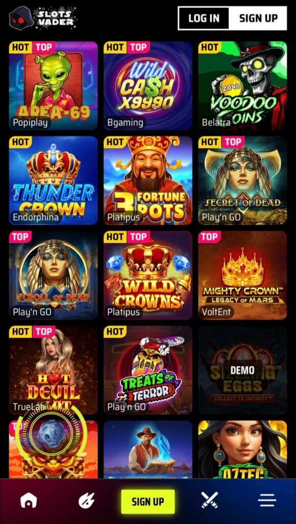 SlotsVader - Mobile Casinos in Canada