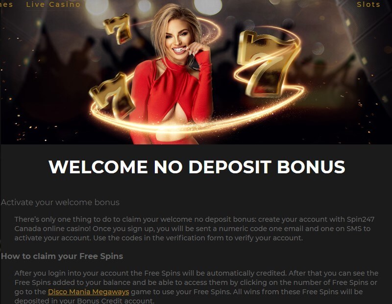 Spin247 Free Spins Bonus Canada