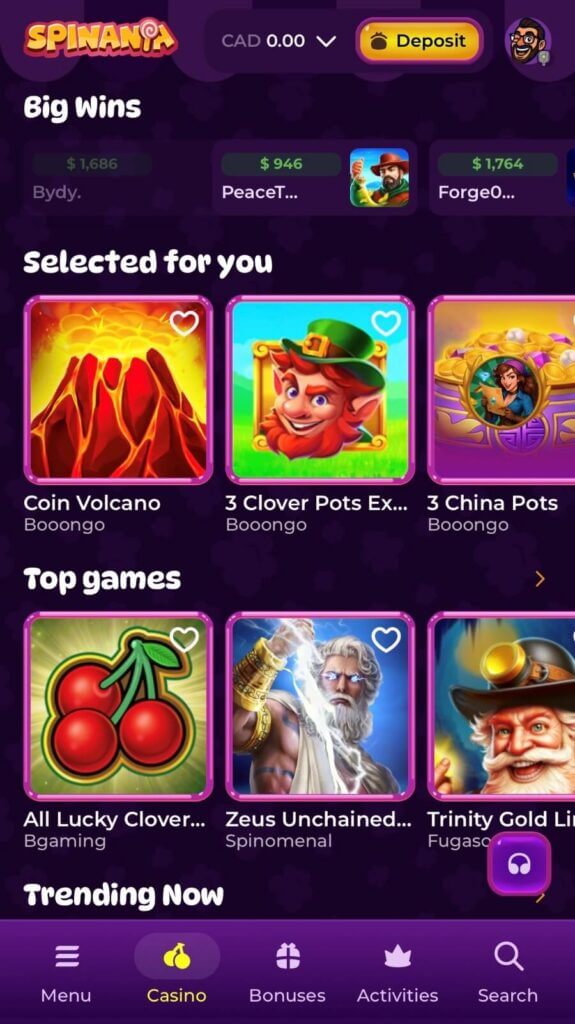 Spinania - Mobile Casinos in Canada