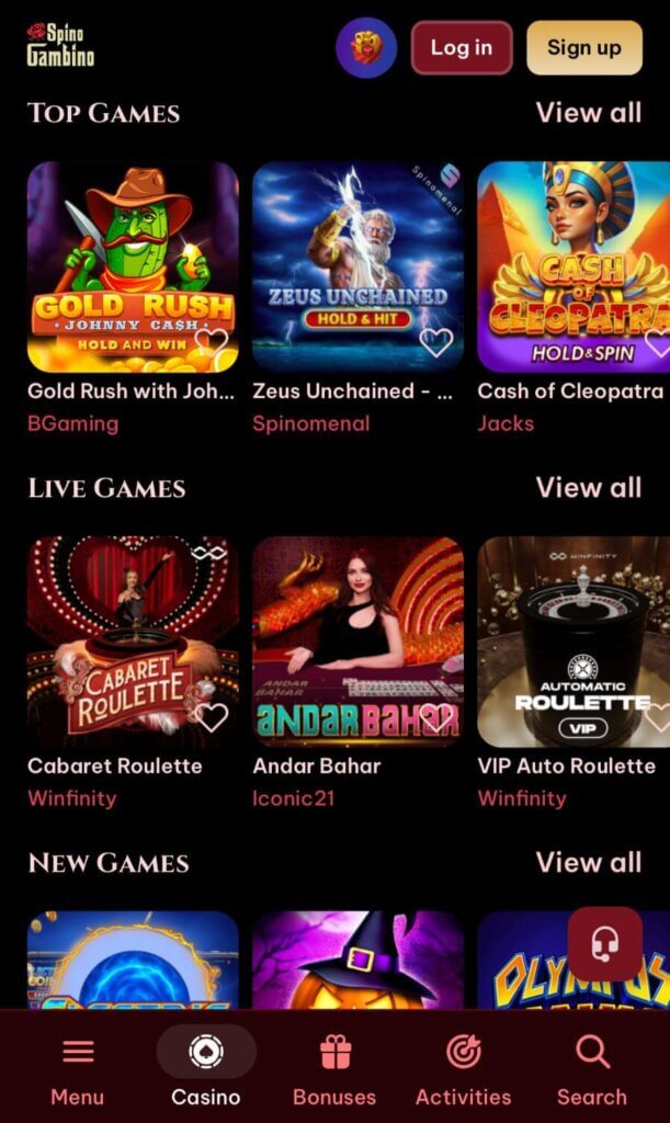 Spinogambino - Mobile Casinos in Canada