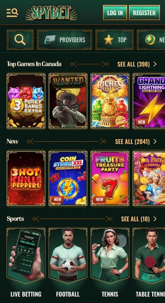 Spybet - Mobile Casinos in Canada