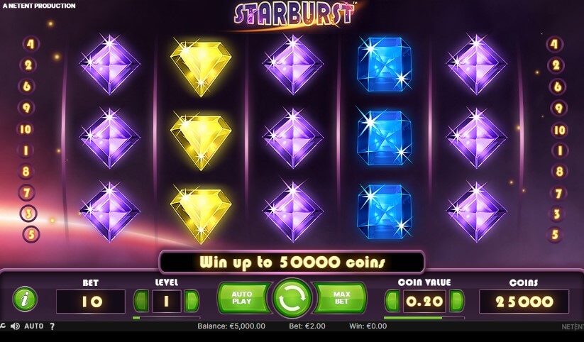Starburst Slot by NetEnt Canada