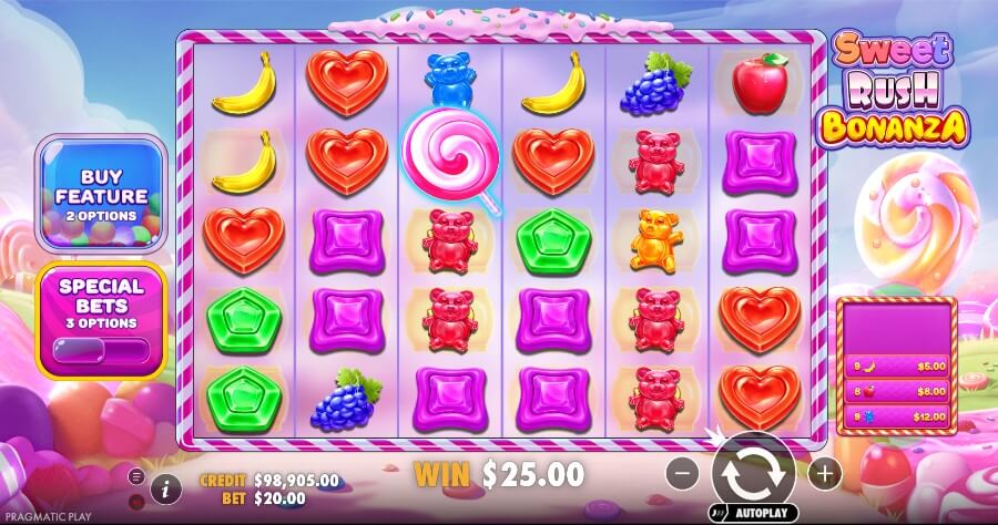 Sweet Rush Bonanza - Game Board