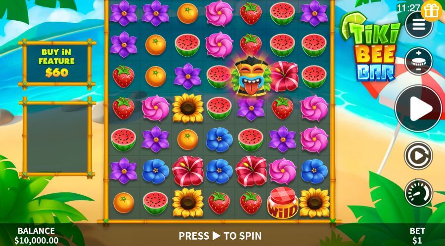 Tiki Bee Bar slot fruit themed canada casino