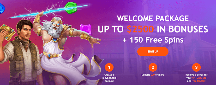 TonyBet CA welcome bonus