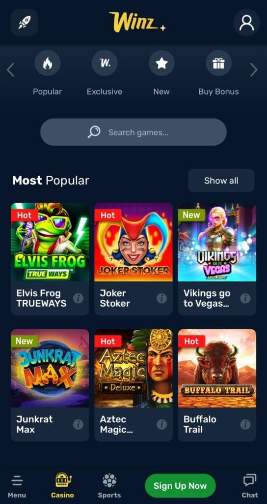 Winz - Mobile Casinos