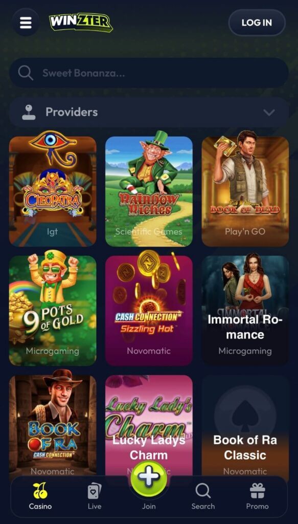 Winzter - Mobile Casinos in Canada